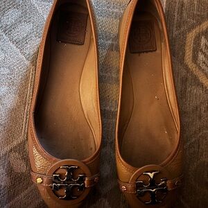 Tory Burch Buckle Leather Flats for Women